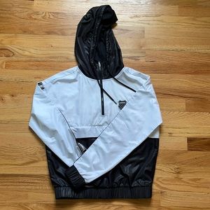 vintage black and white womens windbreaker